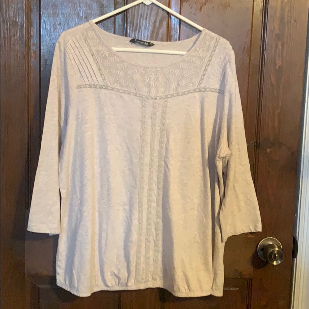Women’s Size 22 Cream Long Sleeve Blouse
